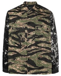 schwarzes Camouflage Langarmhemd von PRPS