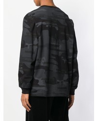 schwarzes Camouflage Langarmshirt von Maharishi