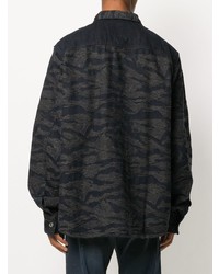 schwarzes Camouflage Langarmshirt von Diesel