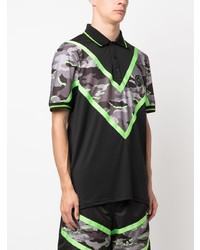 schwarzes Camouflage Polohemd von Plein Sport