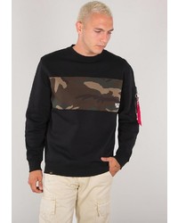 schwarzes Camouflage Sweatshirt von Alpha Industries