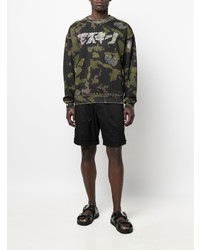 schwarzes Camouflage Sweatshirt von Moschino