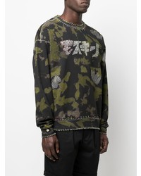 schwarzes Camouflage Sweatshirt von Moschino