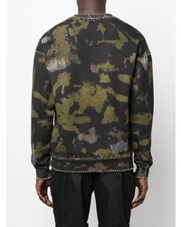 schwarzes Camouflage Sweatshirt von Moschino