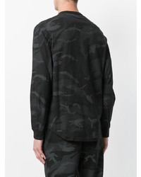 schwarzes Camouflage Sweatshirt von Maharishi