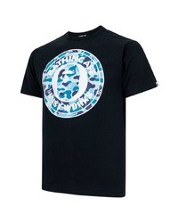 schwarzes Camouflage T-Shirt mit einem Rundhalsausschnitt von A Bathing Ape