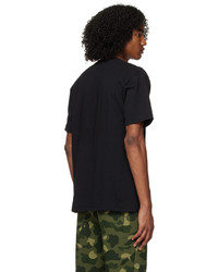 schwarzes Camouflage T-Shirt mit einem Rundhalsausschnitt von BAPE