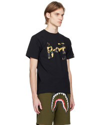 schwarzes Camouflage T-Shirt mit einem Rundhalsausschnitt von BAPE