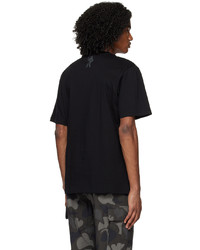 schwarzes Camouflage T-Shirt mit einem Rundhalsausschnitt von Billionaire Boys Club