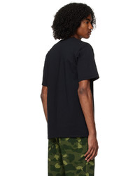 schwarzes Camouflage T-Shirt mit einem Rundhalsausschnitt von BAPE