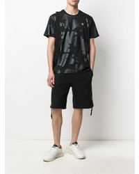 schwarzes Camouflage T-Shirt mit einem Rundhalsausschnitt von Hydrogen