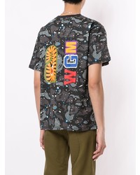 schwarzes Camouflage T-Shirt mit einem Rundhalsausschnitt von A Bathing Ape