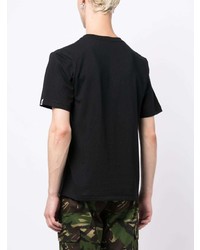 schwarzes Camouflage T-Shirt mit einem Rundhalsausschnitt von A Bathing Ape