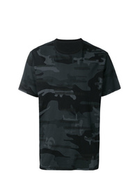 schwarzes Camouflage T-Shirt mit einem Rundhalsausschnitt von Maharishi