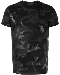 schwarzes Camouflage T-shirt von Valentino