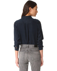 schwarzes Chambray Hemd von DL1961