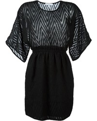 schwarzes Kleid mit Chevron-Muster von IRO