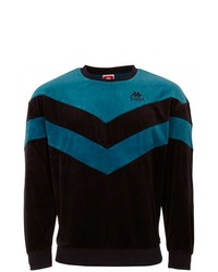 schwarzes Sweatshirt mit Chevron-Muster von Kappa