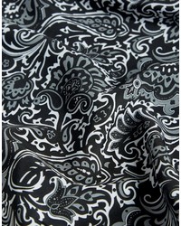schwarzes Einstecktuch mit Paisley-Muster von Asos