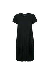 schwarzes gerade geschnittenes Kleid mit Falten von Junya Watanabe Comme Des Garçons Vintage