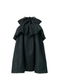 schwarzes gerade geschnittenes Kleid mit Falten von MSGM