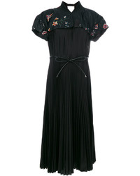 schwarzes Kleid mit Falten von Sacai