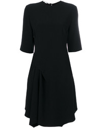 schwarzes Kleid mit Falten von Stella McCartney