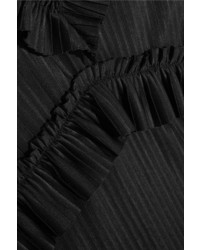 schwarzes Midikleid mit Falten von Givenchy