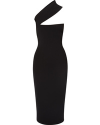 schwarzes figurbetontes Kleid mit Ausschnitten von SOLACE London