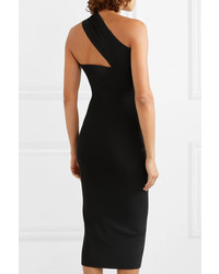 schwarzes figurbetontes Kleid mit Ausschnitten von SOLACE London