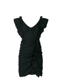 schwarzes figurbetontes Kleid mit Rüschen von Isabel Marant Etoile