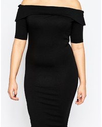 schwarzes figurbetontes Kleid von Asos