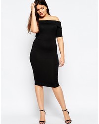 schwarzes figurbetontes Kleid von Asos