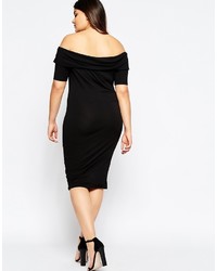 schwarzes figurbetontes Kleid von Asos