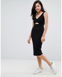 schwarzes figurbetontes Kleid von Asos