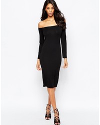 schwarzes figurbetontes Kleid von Asos