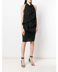 schwarzes figurbetontes Kleid von Rick Owens