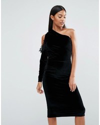 schwarzes figurbetontes Kleid von Boohoo