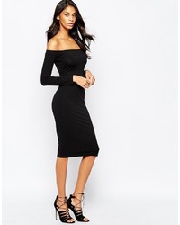 schwarzes figurbetontes Kleid von Asos