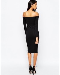 schwarzes figurbetontes Kleid von Asos