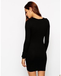 schwarzes figurbetontes Kleid von Asos