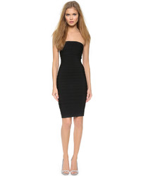 schwarzes figurbetontes Kleid von Herve Leger