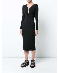 schwarzes figurbetontes Kleid von T by Alexander Wang