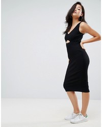 schwarzes figurbetontes Kleid von Asos