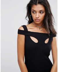 schwarzes figurbetontes Kleid von Asos