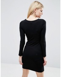 schwarzes figurbetontes Kleid von Asos