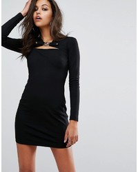 schwarzes figurbetontes Kleid von Versace