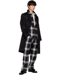 schwarzes Flanell Langarmhemd mit Karomuster von Saturdays Nyc