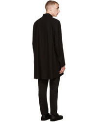 schwarzes Flanell Langarmhemd von Ann Demeulemeester