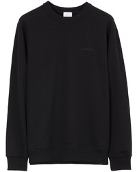 schwarzes Fleece-Sweatshirt mit Karomuster